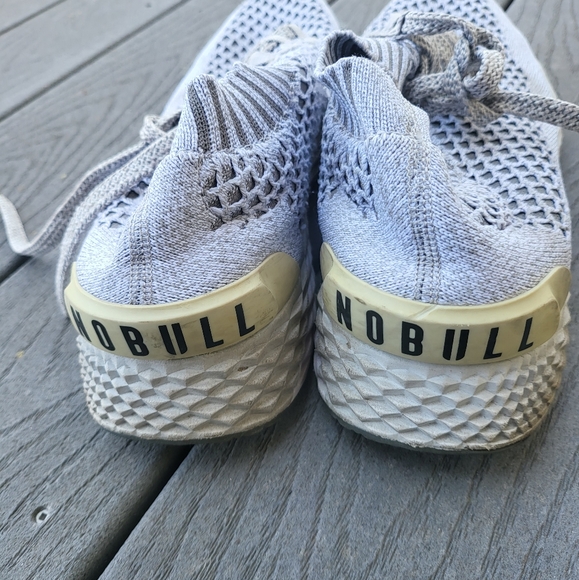 Nobull Stylish Gray Knit Women's Size 14 Sneakers - Picture 8 of 10